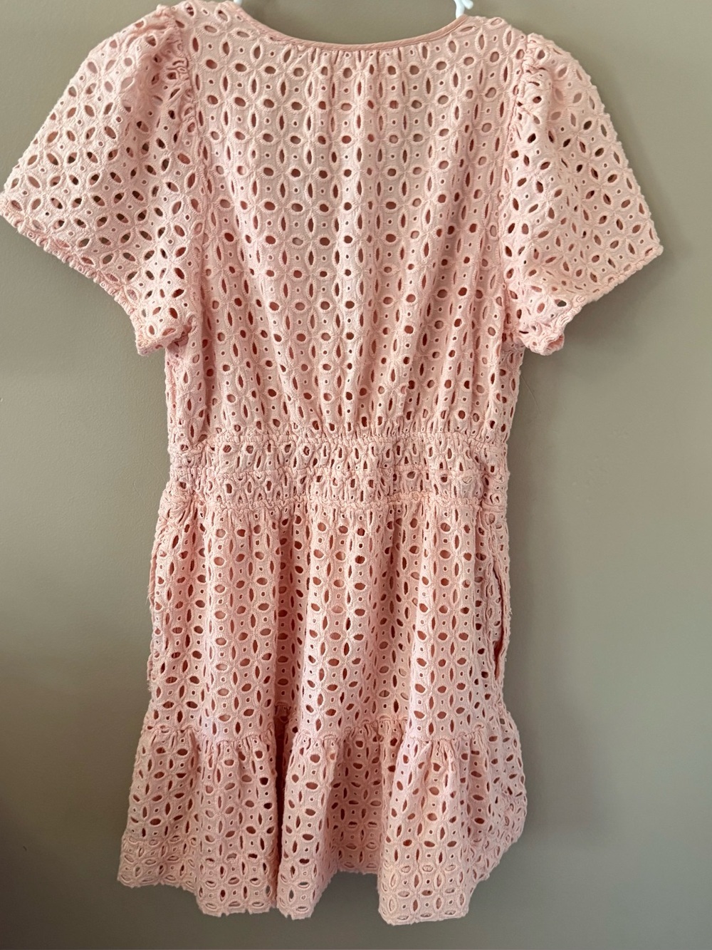 anthropologie somerset mini eyelet dress pink size medium nwot - Picture 7 of 7